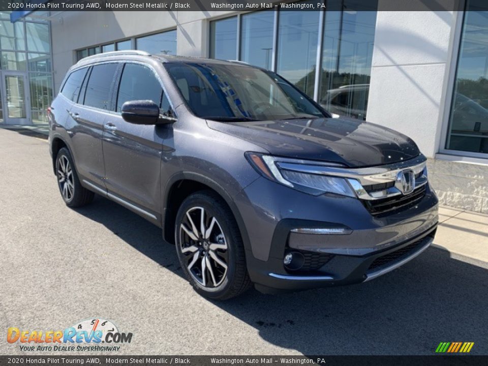 2020 Honda Pilot Touring AWD Modern Steel Metallic / Black Photo #2