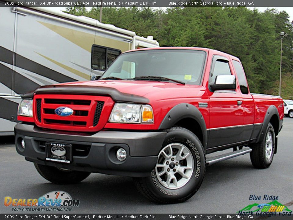 2009 Ford Ranger FX4 Off-Road SuperCab 4x4 Redfire Metallic / Medium Dark Flint Photo #1