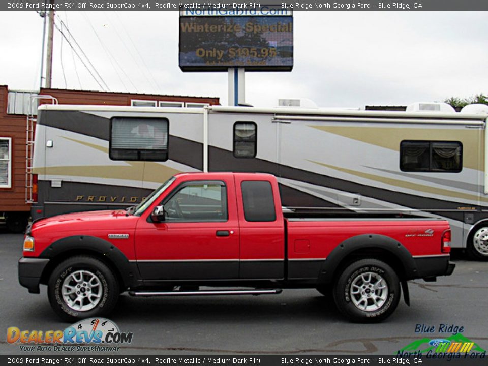 2009 Ford Ranger FX4 Off-Road SuperCab 4x4 Redfire Metallic / Medium Dark Flint Photo #2