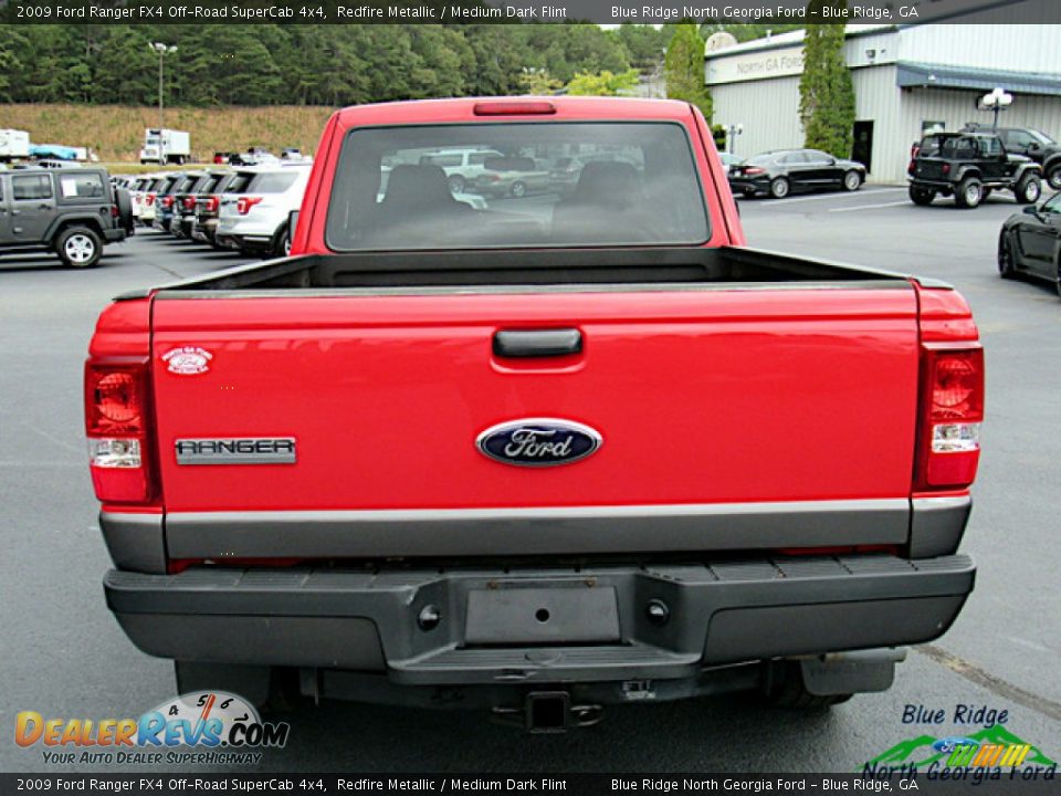 2009 Ford Ranger FX4 Off-Road SuperCab 4x4 Redfire Metallic / Medium Dark Flint Photo #4