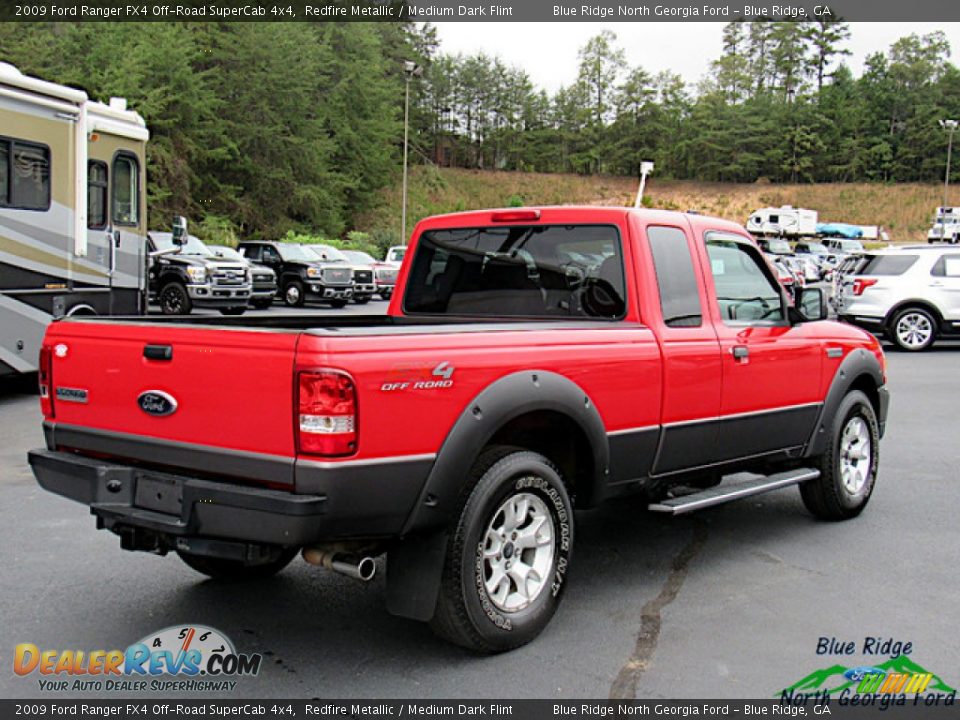 2009 Ford Ranger FX4 Off-Road SuperCab 4x4 Redfire Metallic / Medium Dark Flint Photo #5