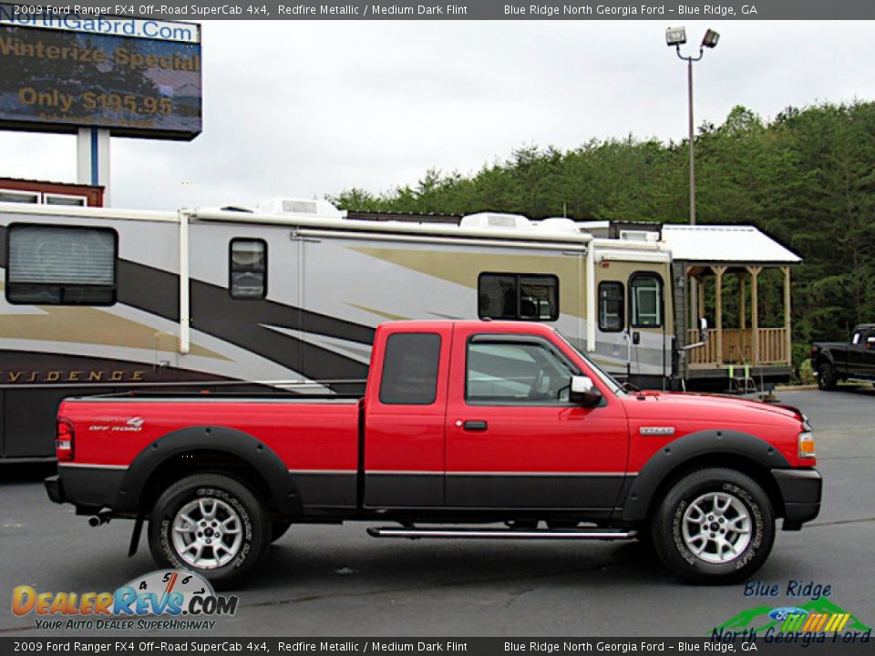 2009 Ford Ranger FX4 Off-Road SuperCab 4x4 Redfire Metallic / Medium Dark Flint Photo #6