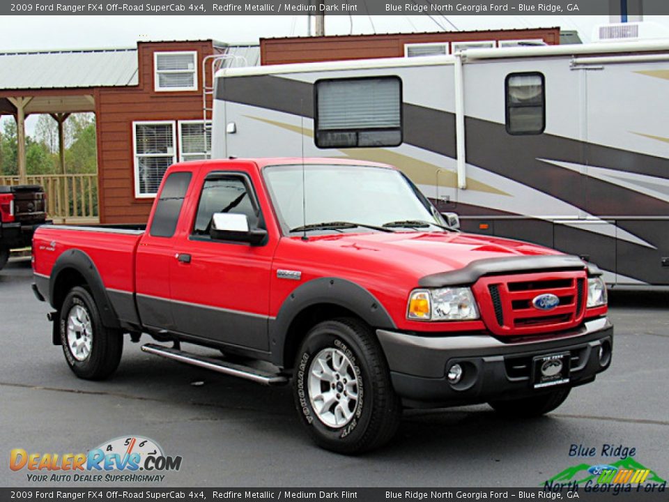 2009 Ford Ranger FX4 Off-Road SuperCab 4x4 Redfire Metallic / Medium Dark Flint Photo #7