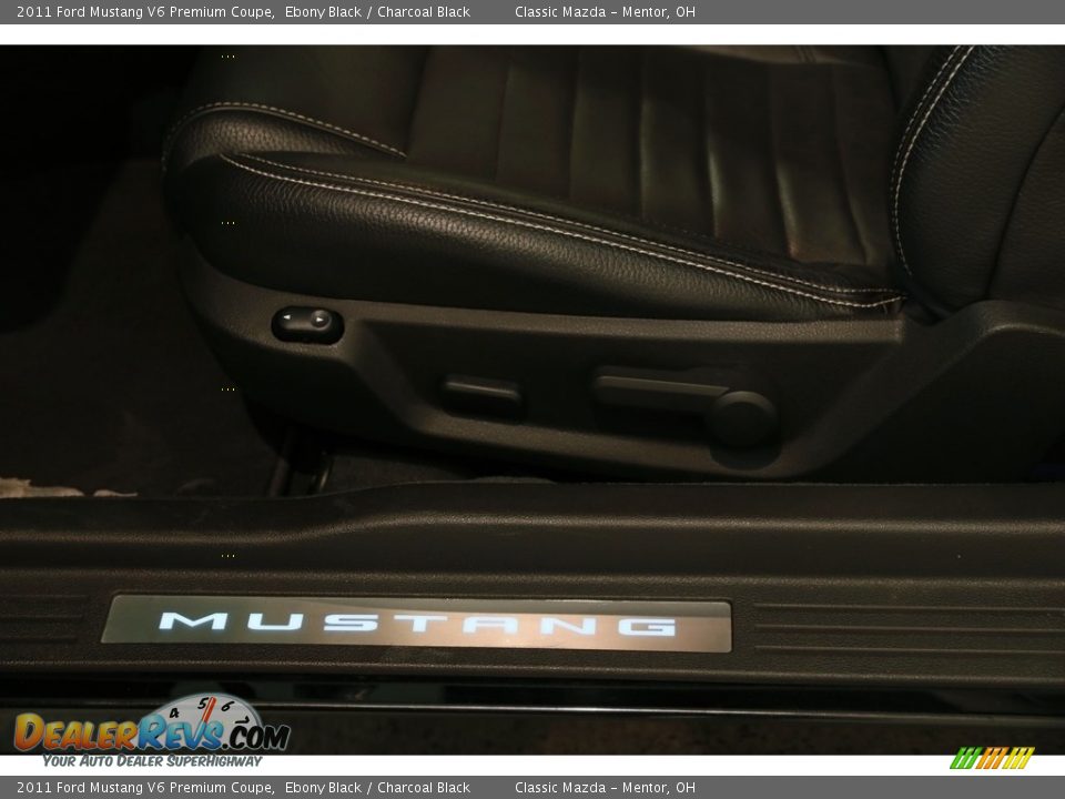 2011 Ford Mustang V6 Premium Coupe Ebony Black / Charcoal Black Photo #5