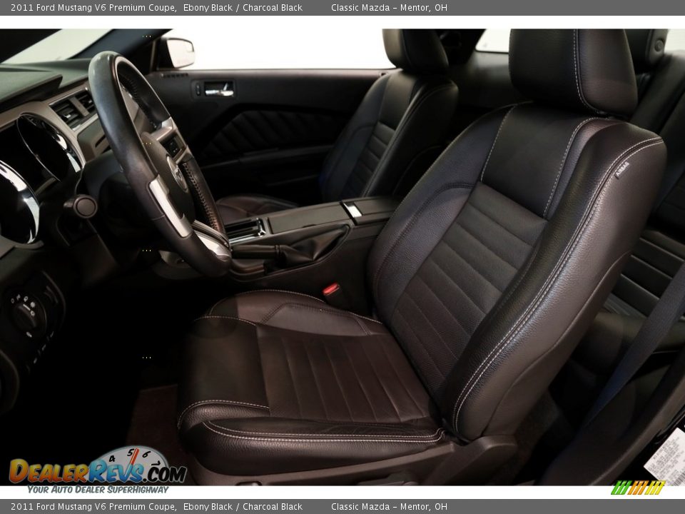 2011 Ford Mustang V6 Premium Coupe Ebony Black / Charcoal Black Photo #6
