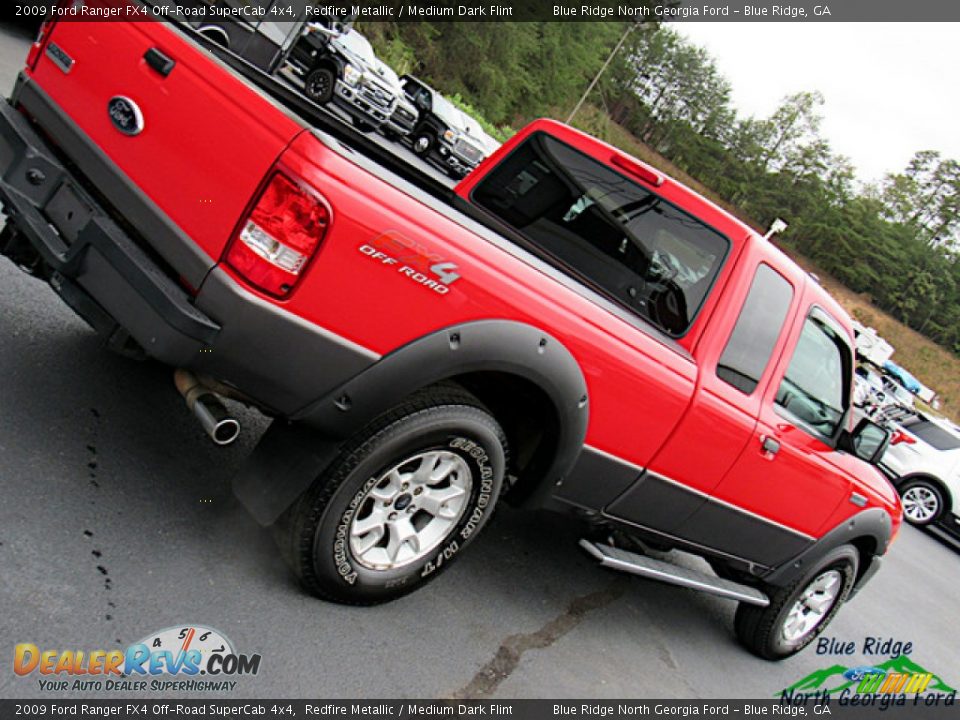 2009 Ford Ranger FX4 Off-Road SuperCab 4x4 Redfire Metallic / Medium Dark Flint Photo #28
