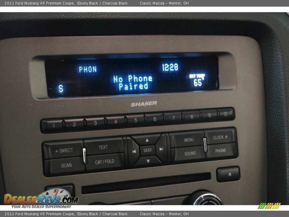 2011 Ford Mustang V6 Premium Coupe Ebony Black / Charcoal Black Photo #10