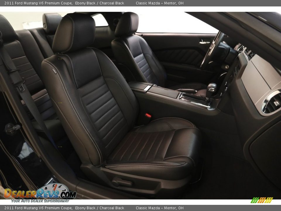 2011 Ford Mustang V6 Premium Coupe Ebony Black / Charcoal Black Photo #14