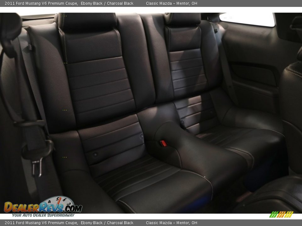 2011 Ford Mustang V6 Premium Coupe Ebony Black / Charcoal Black Photo #15