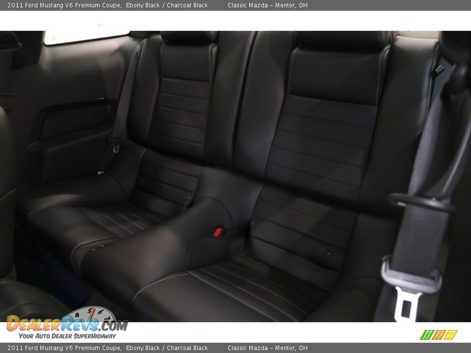 2011 Ford Mustang V6 Premium Coupe Ebony Black / Charcoal Black Photo #16