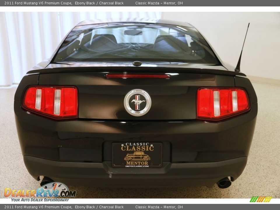 2011 Ford Mustang V6 Premium Coupe Ebony Black / Charcoal Black Photo #17