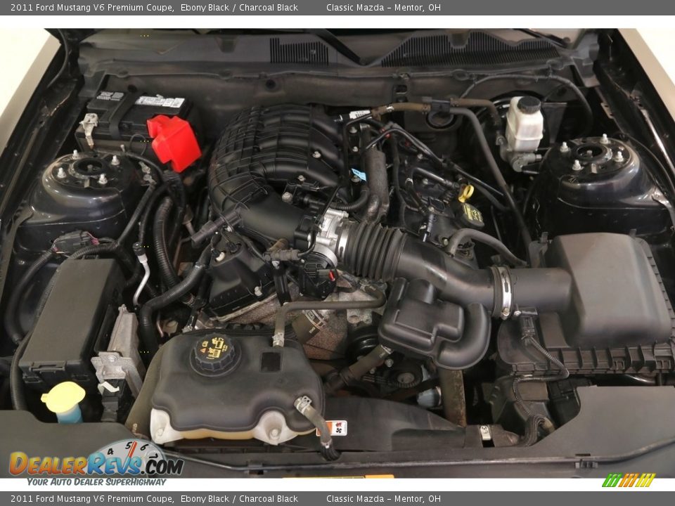 2011 Ford Mustang V6 Premium Coupe Ebony Black / Charcoal Black Photo #18
