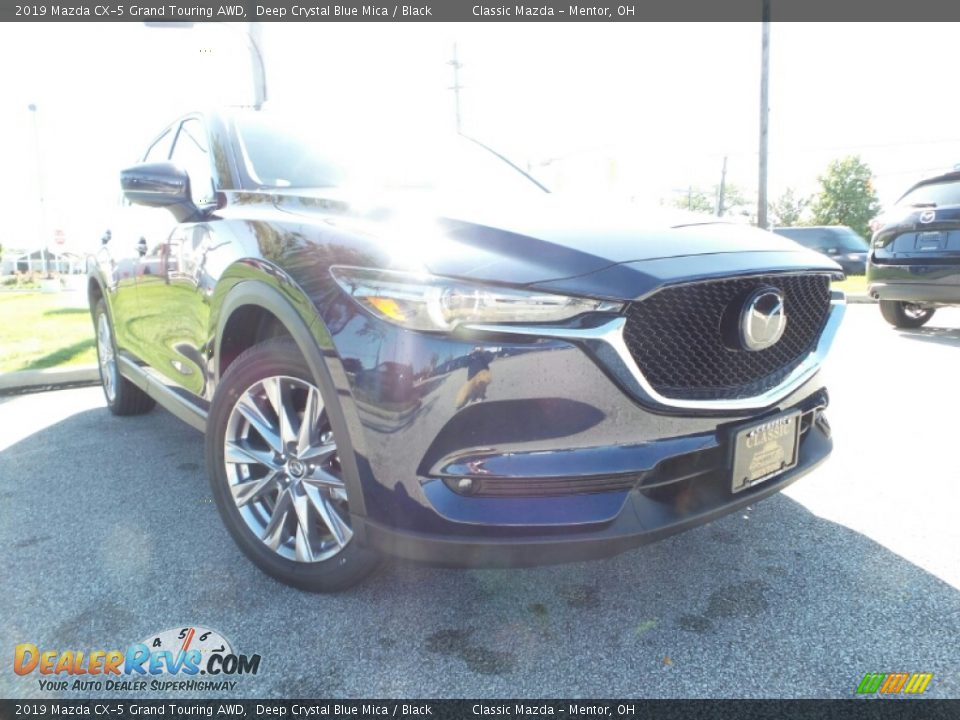 2019 Mazda CX-5 Grand Touring AWD Deep Crystal Blue Mica / Black Photo #1