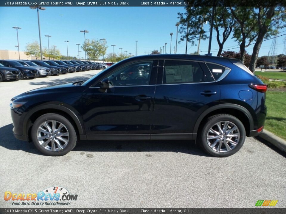 2019 Mazda CX-5 Grand Touring AWD Deep Crystal Blue Mica / Black Photo #4