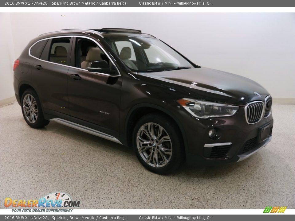 2016 BMW X1 xDrive28i Sparkling Brown Metallic / Canberra Beige Photo #1