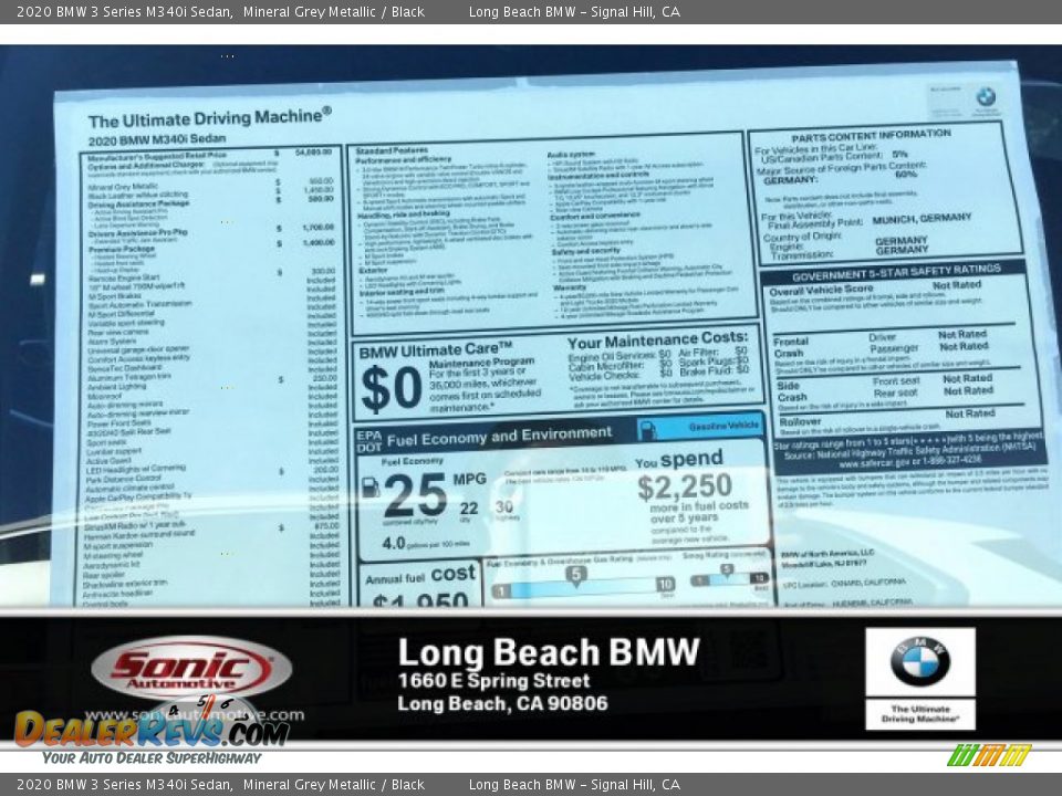 2020 BMW 3 Series M340i Sedan Mineral Grey Metallic / Black Photo #10