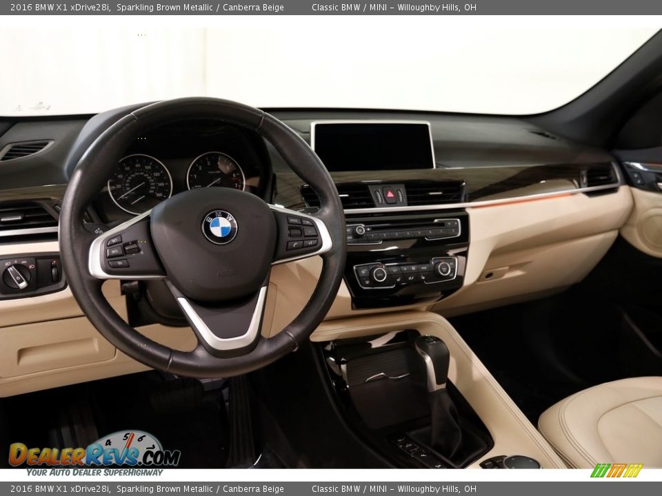 2016 BMW X1 xDrive28i Sparkling Brown Metallic / Canberra Beige Photo #6
