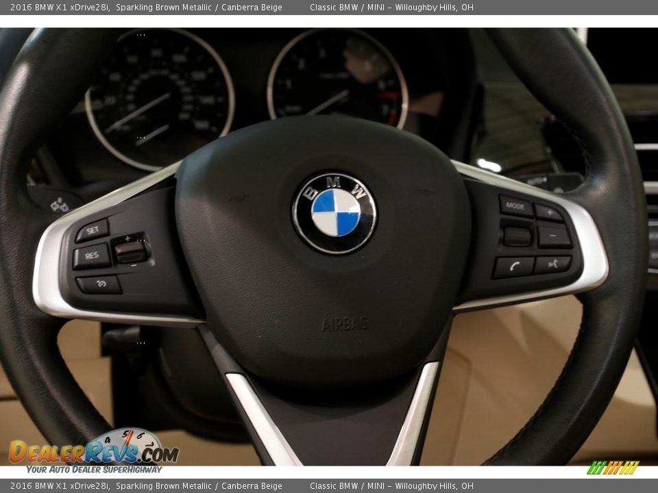 2016 BMW X1 xDrive28i Sparkling Brown Metallic / Canberra Beige Photo #7