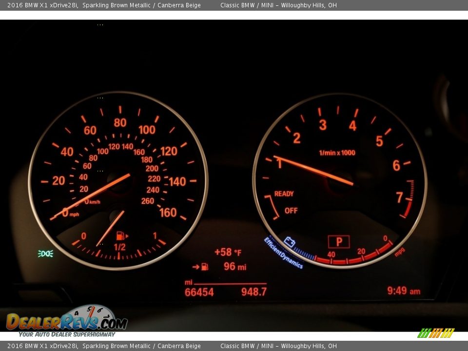 2016 BMW X1 xDrive28i Sparkling Brown Metallic / Canberra Beige Photo #8
