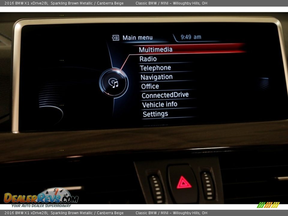 2016 BMW X1 xDrive28i Sparkling Brown Metallic / Canberra Beige Photo #10