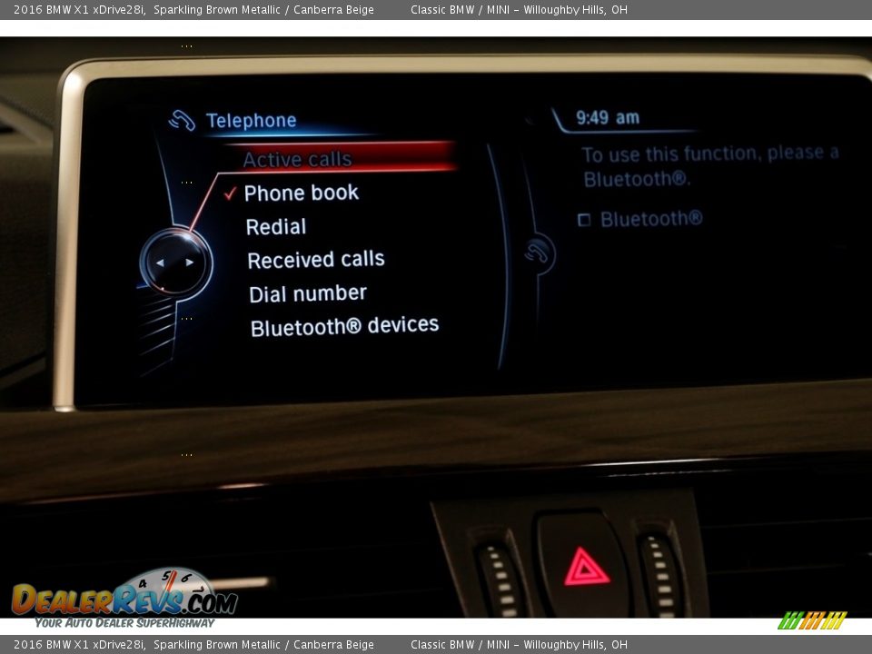 2016 BMW X1 xDrive28i Sparkling Brown Metallic / Canberra Beige Photo #11