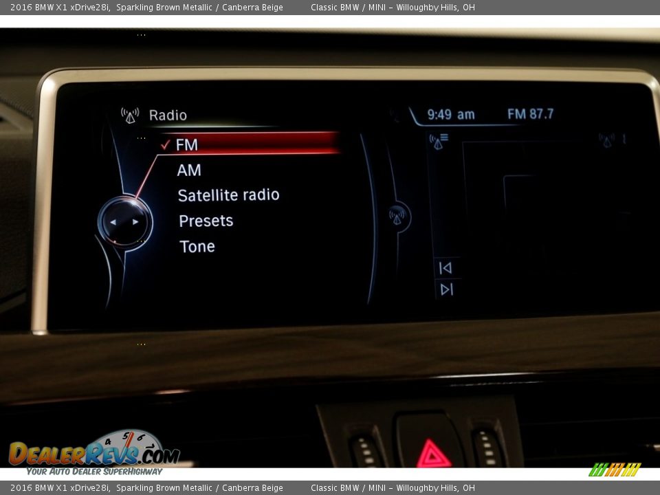 2016 BMW X1 xDrive28i Sparkling Brown Metallic / Canberra Beige Photo #12