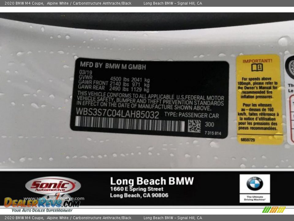 2020 BMW M4 Coupe Alpine White / Carbonstructure Anthracite/Black Photo #11