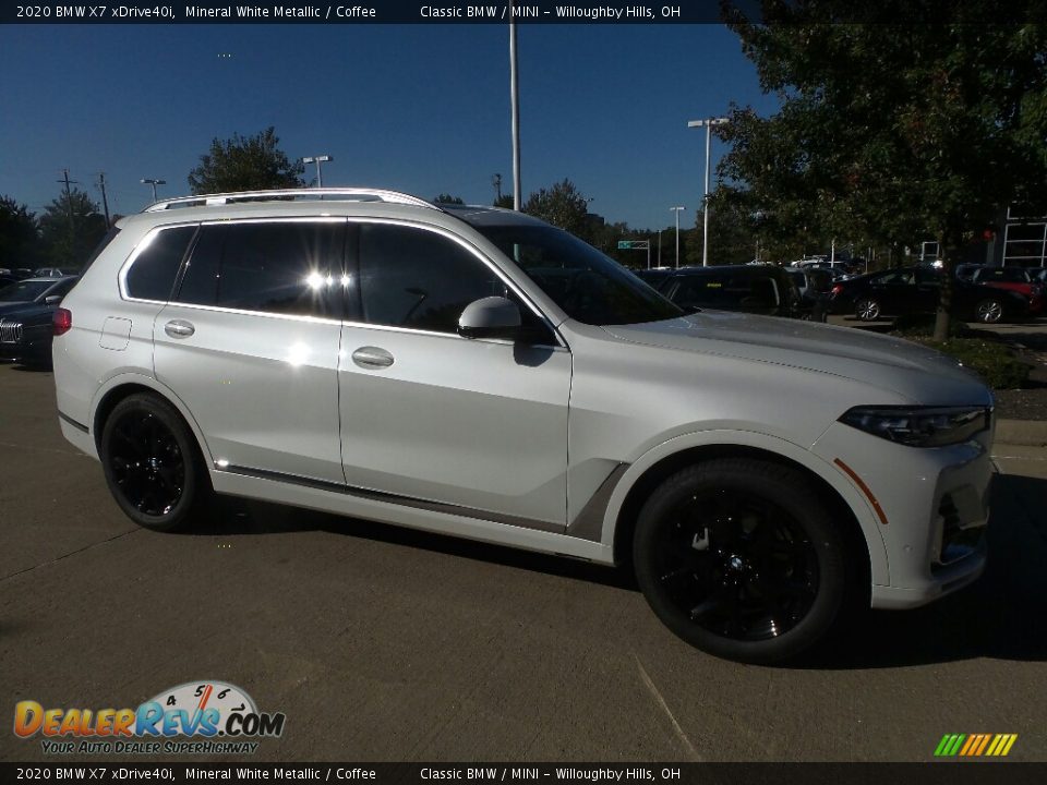 2020 BMW X7 xDrive40i Mineral White Metallic / Coffee Photo #1