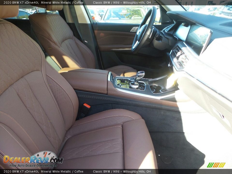 2020 BMW X7 xDrive40i Mineral White Metallic / Coffee Photo #3