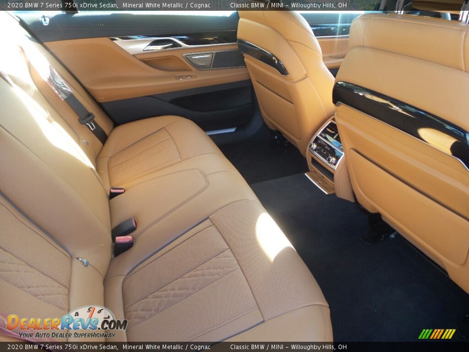 2020 BMW 7 Series 750i xDrive Sedan Mineral White Metallic / Cognac Photo #4