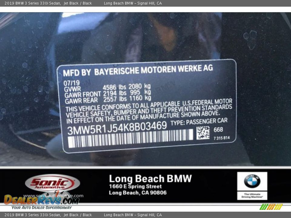2019 BMW 3 Series 330i Sedan Jet Black / Black Photo #11