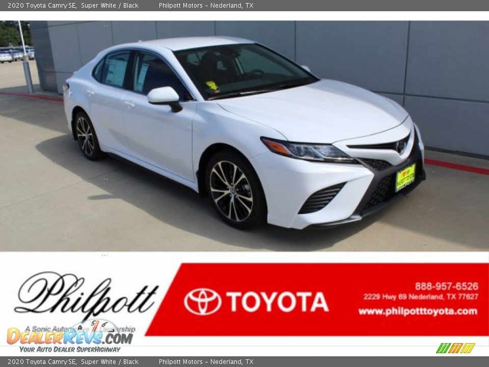 2020 Toyota Camry SE Super White / Black Photo #1