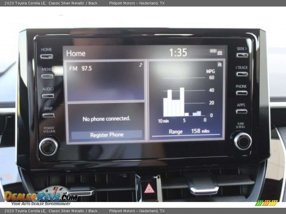 2020 Toyota Corolla LE Classic Silver Metallic / Black Photo #15