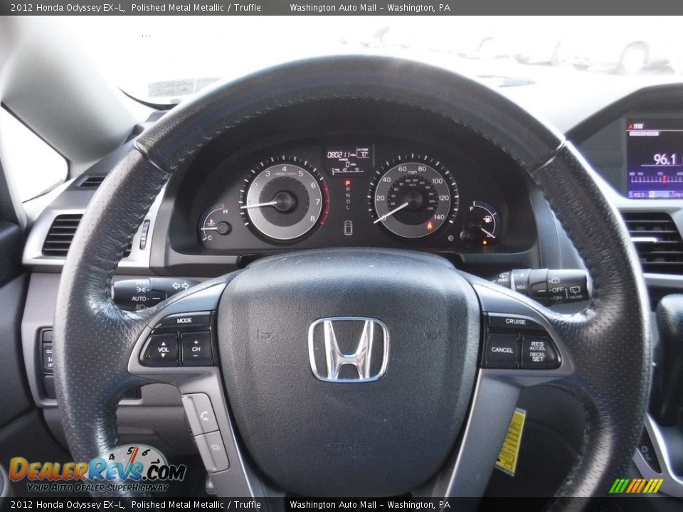 2012 Honda Odyssey EX-L Polished Metal Metallic / Truffle Photo #22