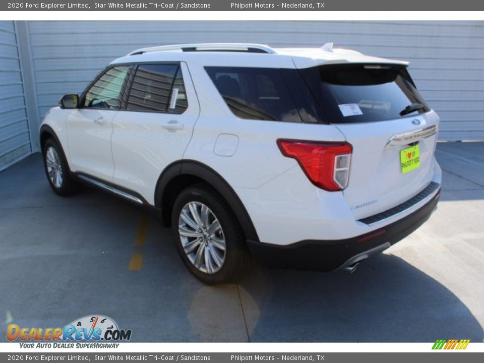 2020 Ford Explorer Limited Star White Metallic Tri-Coat / Sandstone Photo #6