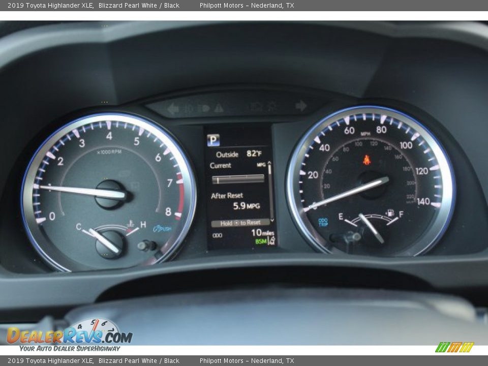 2019 Toyota Highlander XLE Blizzard Pearl White / Black Photo #14