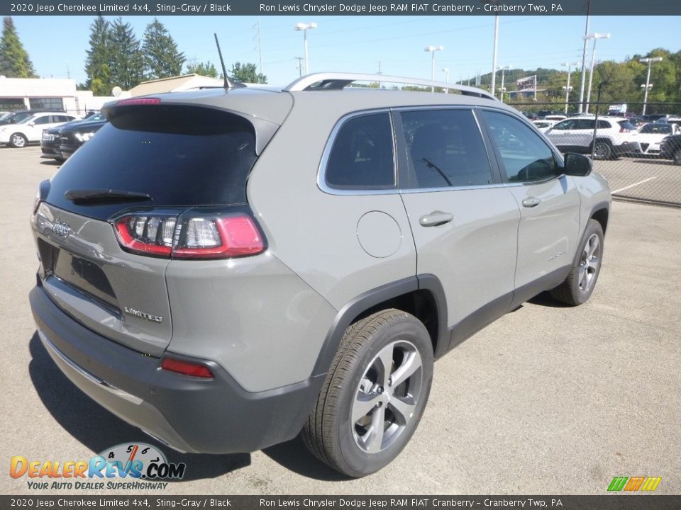 2020 Jeep Cherokee Limited 4x4 Sting-Gray / Black Photo #5