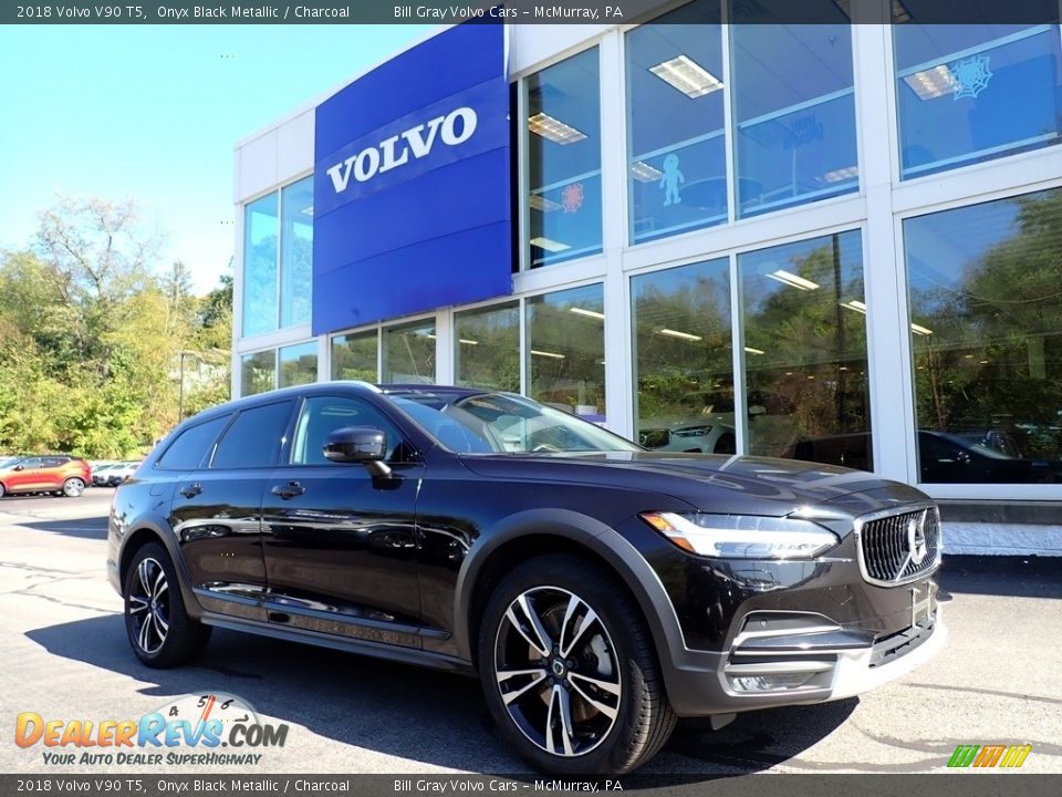 2018 Volvo V90 T5 Onyx Black Metallic / Charcoal Photo #1