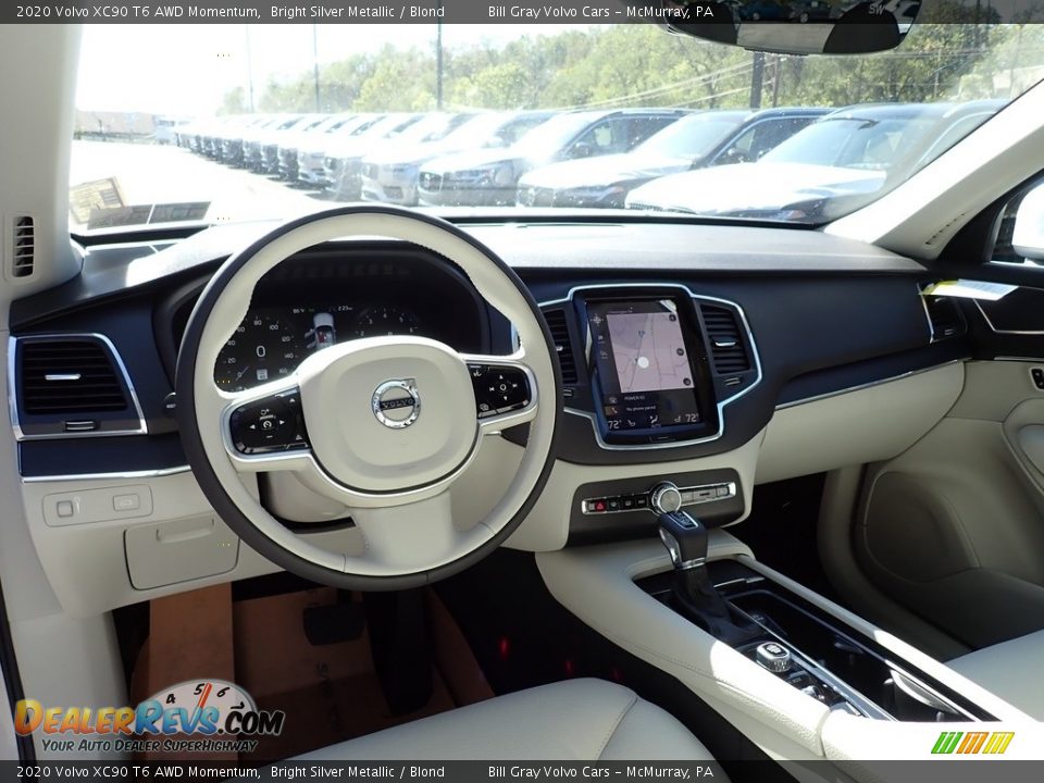 Blond Interior - 2020 Volvo XC90 T6 AWD Momentum Photo #9
