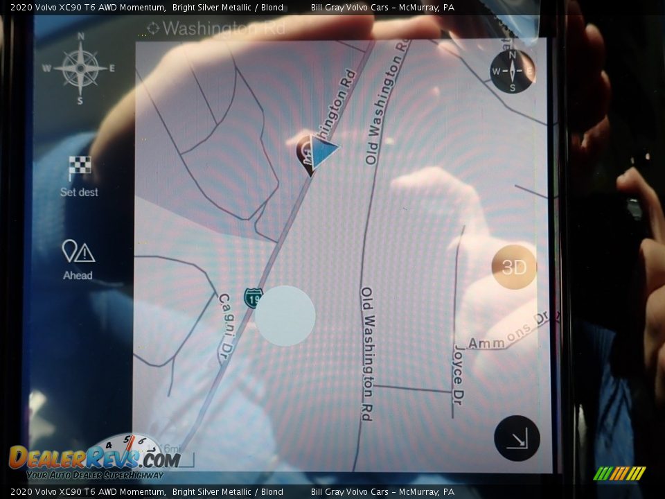 2020 Volvo XC90 T6 AWD Momentum Bright Silver Metallic / Blond Photo #13