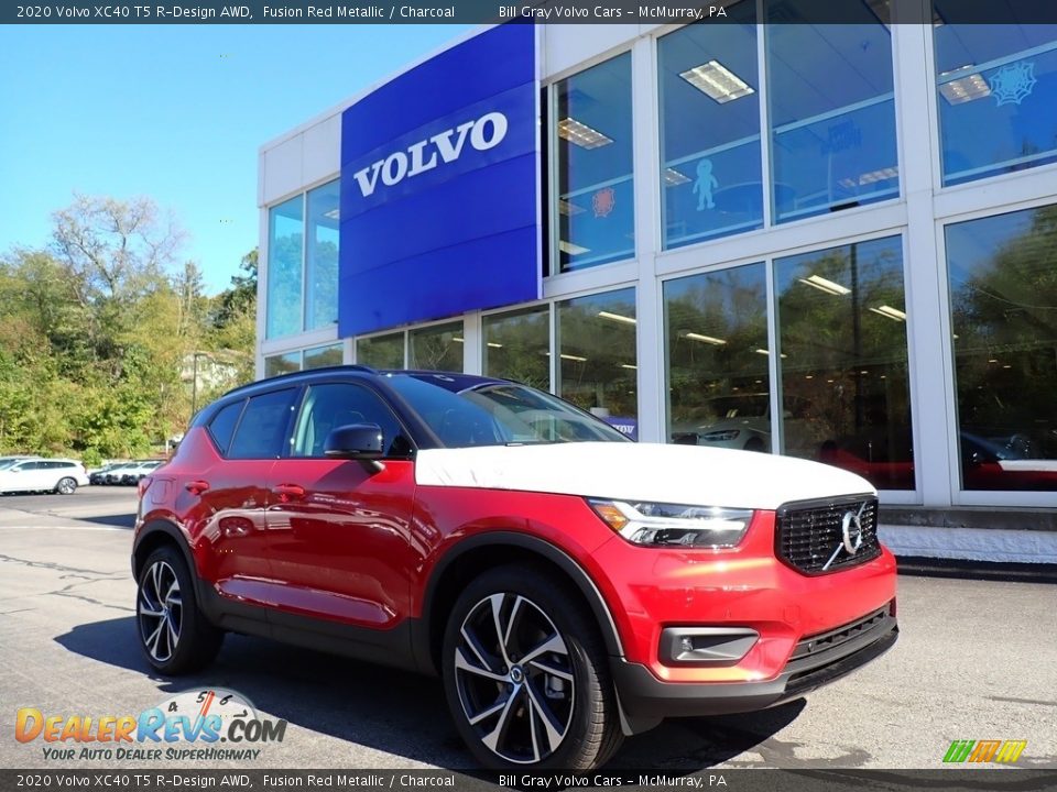 2020 Volvo XC40 T5 R-Design AWD Fusion Red Metallic / Charcoal Photo #1