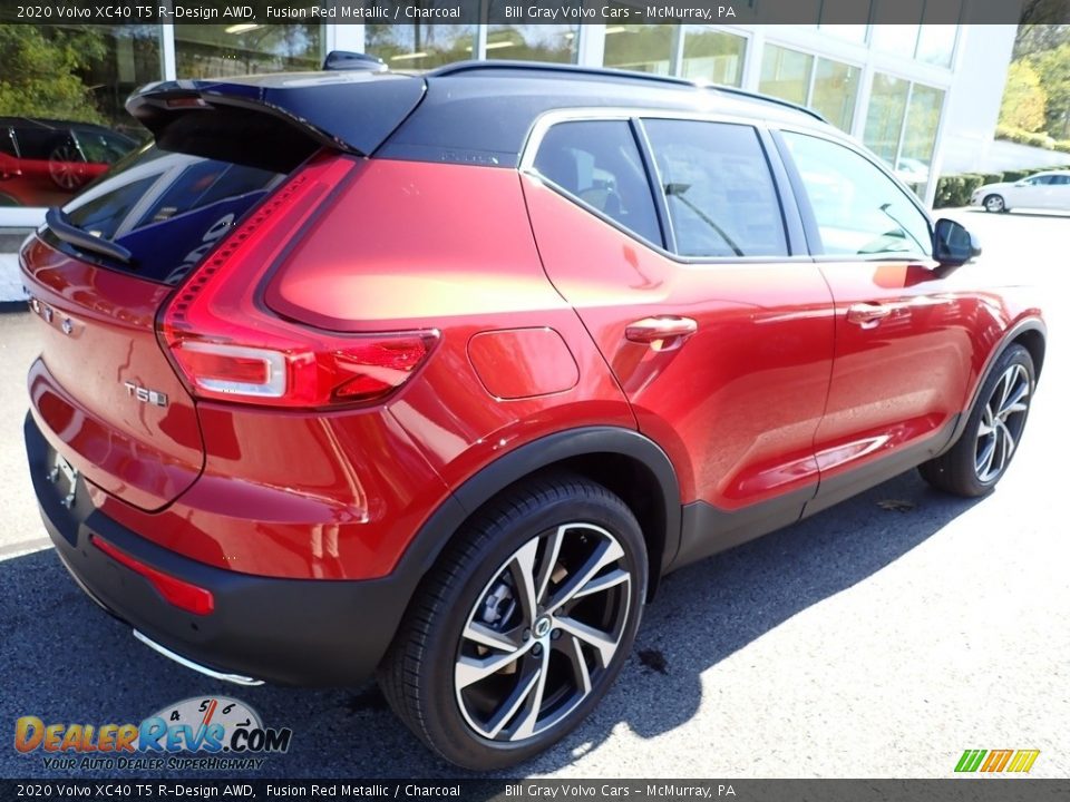 2020 Volvo XC40 T5 R-Design AWD Fusion Red Metallic / Charcoal Photo #2