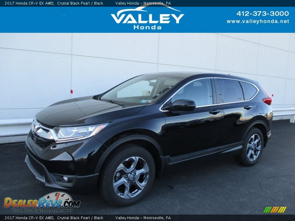 2017 Honda CR-V EX AWD Crystal Black Pearl / Black Photo #1