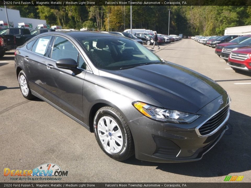 2020 Ford Fusion S Magnetic Metallic / Medium Light Stone Photo #3