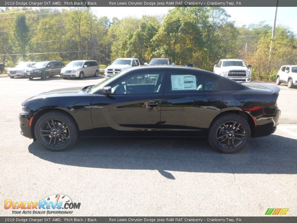 2019 Dodge Charger SXT AWD Pitch Black / Black Photo #2