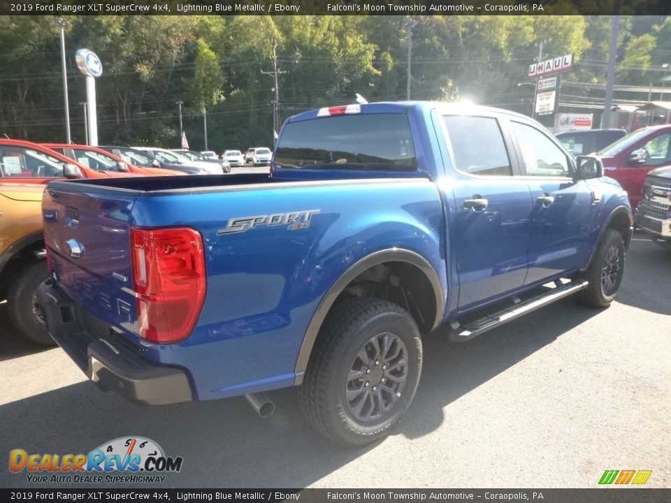 2019 Ford Ranger XLT SuperCrew 4x4 Lightning Blue Metallic / Ebony Photo #2