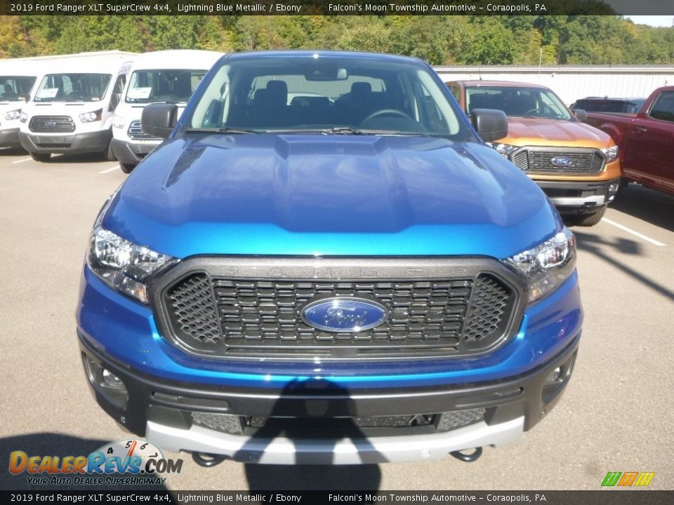 2019 Ford Ranger XLT SuperCrew 4x4 Lightning Blue Metallic / Ebony Photo #4