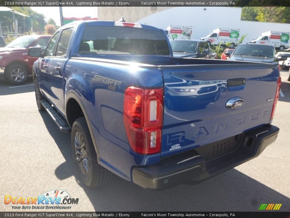 2019 Ford Ranger XLT SuperCrew 4x4 Lightning Blue Metallic / Ebony Photo #6