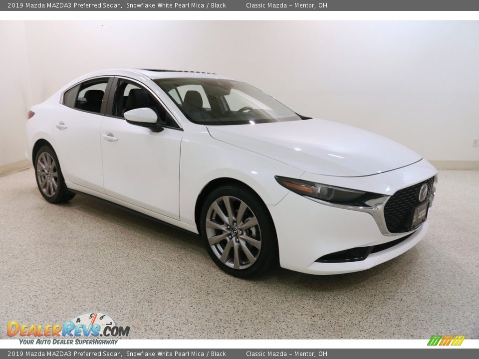 2019 Mazda MAZDA3 Preferred Sedan Snowflake White Pearl Mica / Black Photo #1