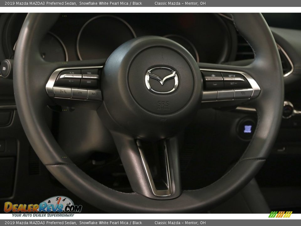 2019 Mazda MAZDA3 Preferred Sedan Snowflake White Pearl Mica / Black Photo #6